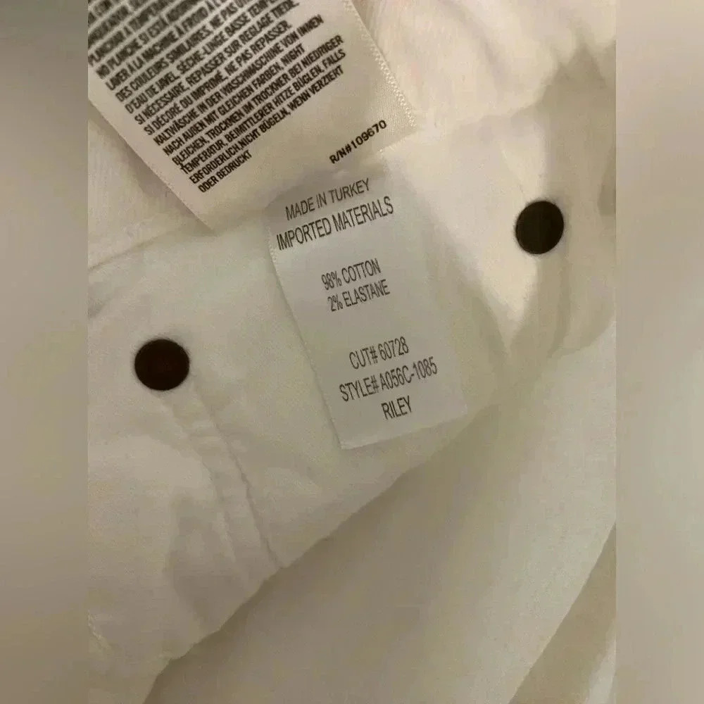 AGOLDE RILEY Crop High Rise Straight Size 30 white color - Picture 7 of 8